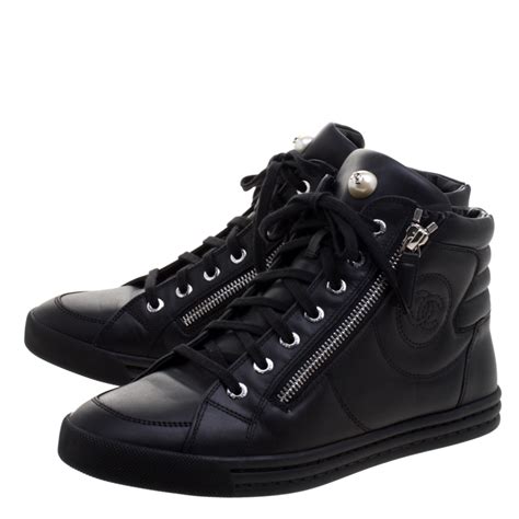 black chanel sneakers womens